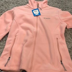 Never worn pink Columbia zip up jacket
